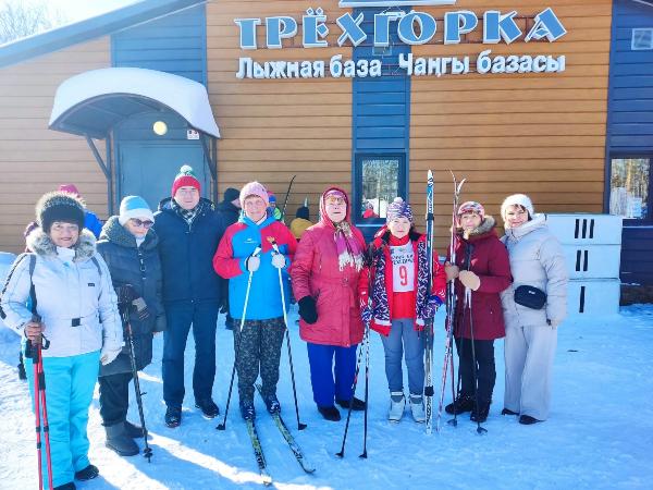 Активисты Бавлинского отделения «Союза пенсионеров России» участвовали в лыжном забеге "Лыжня России"