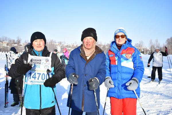 Участие пенсионеров Кайбицкого района во Всероссийской  массовой лыжной  гонке  «Лыжня России»     
