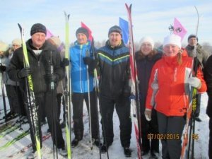 Участники лыжных соревнований